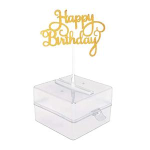 케이크 머니 박스 세트, 돈 당기는 케이크 만들기 몰드, 케이크 ATM 머니 박스, 골드 반짝이 생일 케이크 토퍼