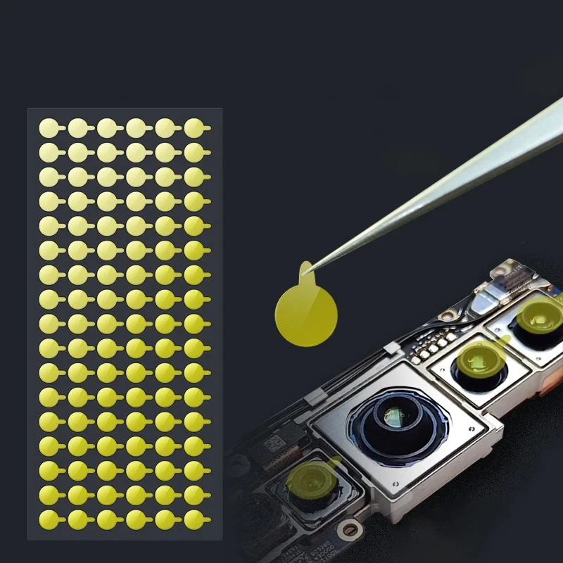 100Pcs 보호 카메라 스티커 먼지 스티커 아이폰 6G-15Promax 적외선 도트 매트릭스 보호 도구에 대 한 고온 테이프