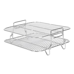 에어 프라이어 랙, 5.5L 에어 프라이어, 2 단 에어 프라이어 그릴, 선반, 탈수기 랙, 에어 프라이어 액세서리