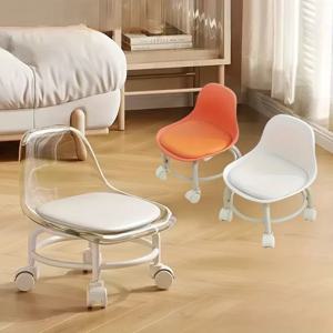 가정용 원형 의자, 두꺼운 작은 의자, 플라스틱 원형 의자, 현대적이고 단순한 높은 의자, 식탁 의자, 쌓을 수 있음