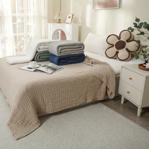 150X200cm 대형 아기 담요 면화 거즈 6 레이어 모슬린 담요 어린이 성인 침구 부드러운 여름 이불 Swaddling 목욕 타월