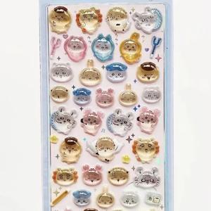 치이카와 스티커 귀여운 3D 장식 데칼 방수 접착 스티커 휴대폰 케이스 노트북 물병 DIY 공예 용품