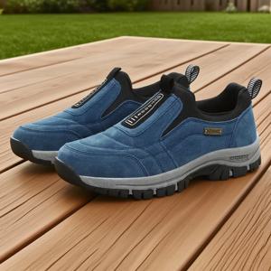 야외 하이킹 신발 남성 운동화 겨울 슬립 캐주얼 남성 신발 통기성 스웨이드 가죽 신발 미끄럼 방지 운동화 신발