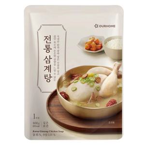 4팩 x 전통삼계탕 800g 실온보관 국내산 영계