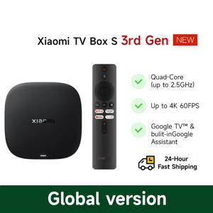 글로벌 버전 샤오미 TV 박스 S 3세대 4K 울트라 HD 2G 32G WiFi BT5.2 구글 TV 캐스트 넷플릭스 미 TV 박스 스마트 TV 박스 미디어 플레이어