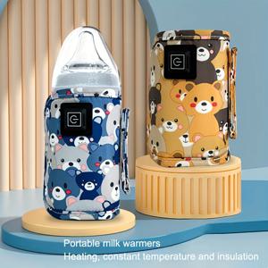 USB 충전식 우유병 워머, 여행 및 캠핑용 휴대용 보온 가방, 신생아용 전기 분유 히터