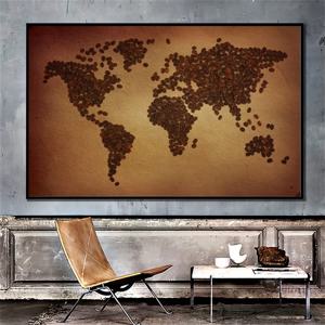 90x60cm 레트로 세계지도 포스터 및 프린트 캔버스 회화, 월 아트, 그림, 벽 차트, 홈 데코, 사무실 교육 용품