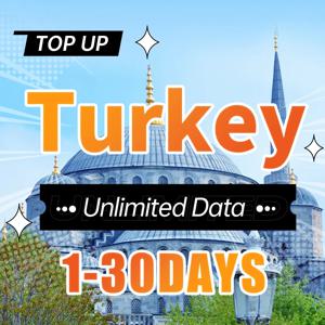 터키 선불 4G 인터넷 SIM 카드 eSIM 무제한 데이터 SIM 카드 터키용 해외 여행 데이터 카드