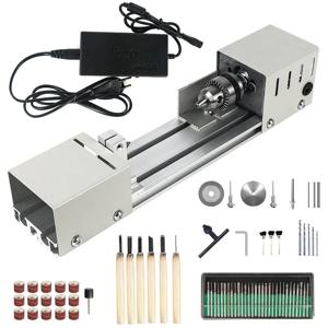 12-24V DC 미니 목재 선반 기계 DIY 목공 소형 부처님 진주 선반 연삭 연마 비즈 나무 드릴 로타리 도구