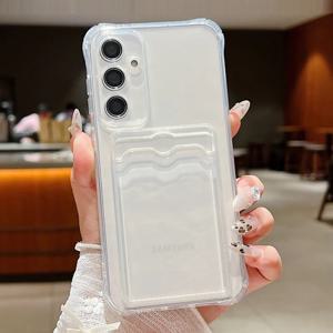 삼성 갤럭시 S25 엣지 S26 S22 S23 S24 울트라 S24 S25 FE A57 A37 A17 A56 A55 A54 A15 A36 A26 카드 수납 투명 폰 케이스