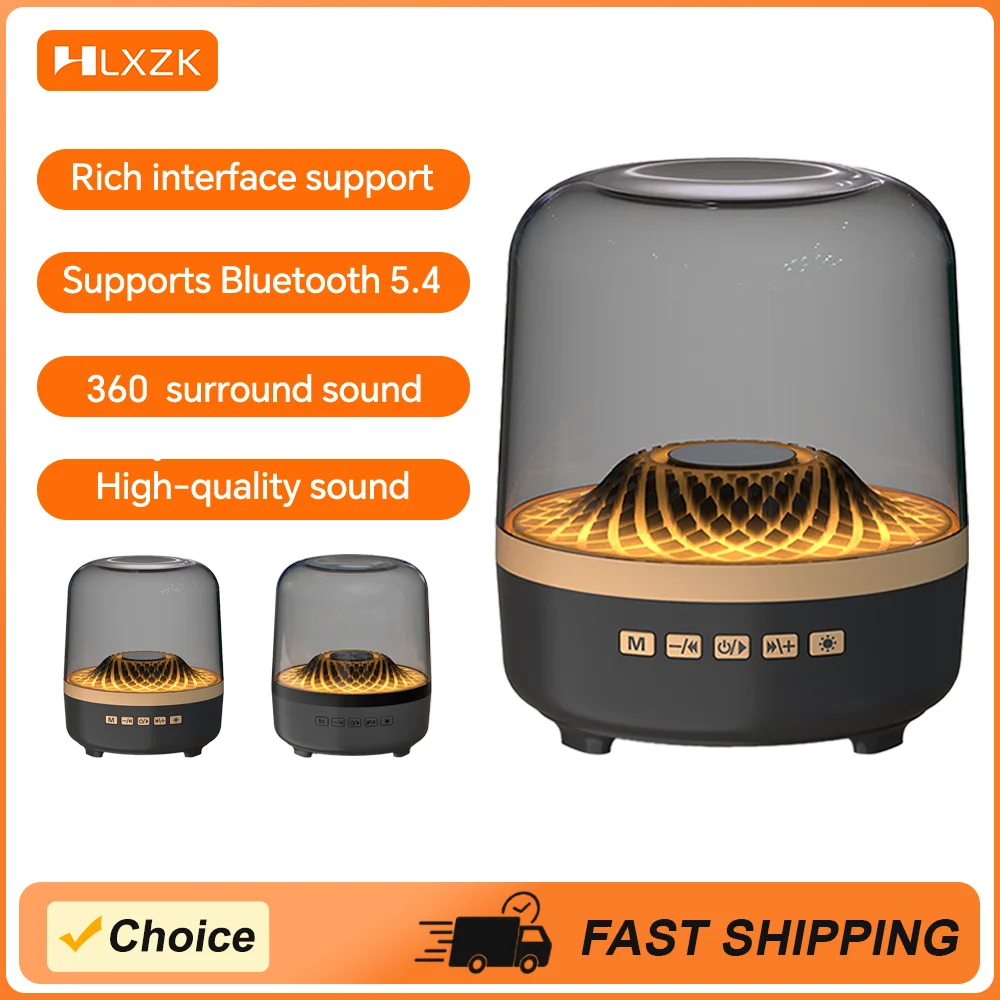 휴대용 무선 사운드바 블루투스 5.3 홈 시어터 스피커 서브우퍼 안드로이드 IOS용 하이파이 어쿠스틱 호흡 램프