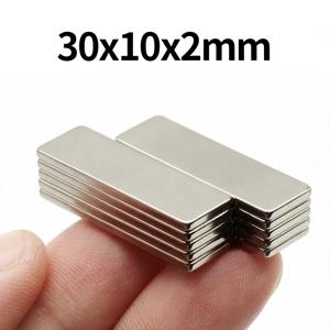 30x10x2mm 초강력 네오디뮴 자석 N35 NdfeB 영구 자석 블록 강력 자석 냉장고용