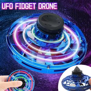 새로운 LED 플라잉 UFO 스피너 핑거팁, 업그레이드된 비행 헬리콥터 자이로 플라이오브 호버볼, 미니 드론 항공기 장난감, 크리스마스 선물