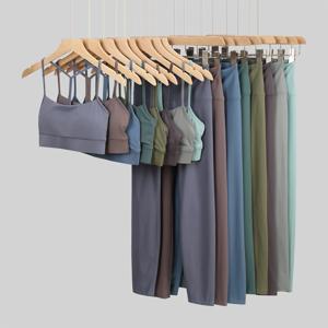 새로운 2피스 요가 세트 여성 스포츠웨어 짐 탑 Y자형 브라 러닝 피트니스 하이웨이스트 레깅스 스포츠 트레이닝복