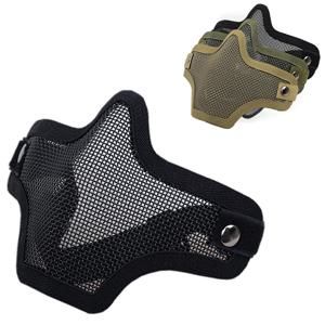 에어소프트 하프 페이스 마스크 전술 금속 메쉬 해골 보호 육군 전쟁 게임 사냥 액세서리, 페인트볼 마스크, CS 슈팅 마스크