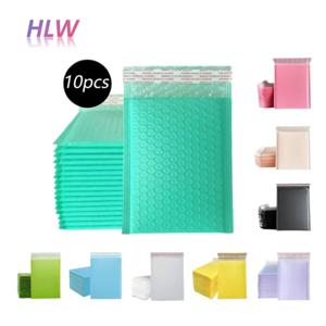 10개/팩 컬러 무광 코엑스트루드 필름 두꺼운 폼 충격 방지 방수 물류 전용 버블 백