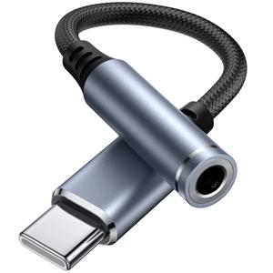 유형 C ~ 3.5mm 잭 이어폰 어댑터 USB-C 3 5mm 오디오 케이블 변환기 IPhone 15 15 Pro MAX Samsung Galaxy Huawei Xiaomi