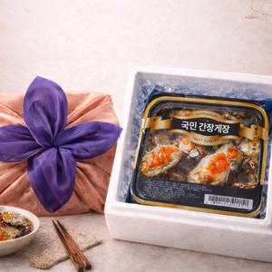 정성담은 국내산 암꽃게장 선물세트 1.1kg x 2팩 구성
