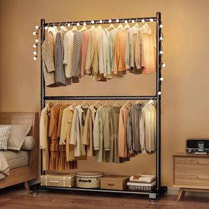 간편한 바닥형 옷 건조대 침실용 실내 철제 옷걸이 홀더 다기능 조립 불필요