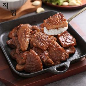 [직접] 100% 국내산 수제양념 한돈목살구이 300g x 1팩, 왕목살 고기맛집