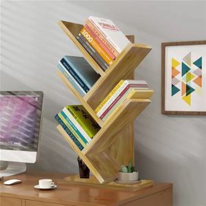 책장 다층 간단한 착륙 Fishbone 작은 책장 학생 침실 선반 데스크탑 트리 책 보관함
