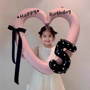 하트 모양 풍선 생일 파티 장식 귀여운 하트 풍선 베이비 샤워 웨딩 파티 선물 파티 풍선 장식품