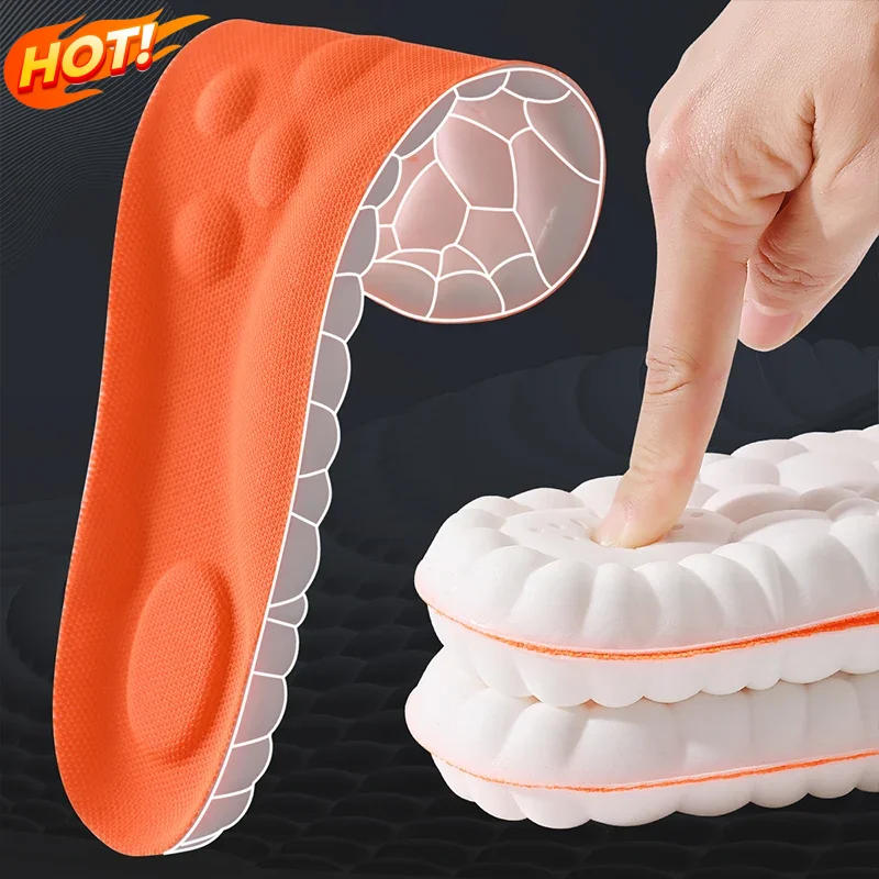라텍스 스포츠 깔창 부드러운 고탄성 신발 패드 정형외과용 통기성 탈취 충격 흡수 아치 지지 깔창 신제품