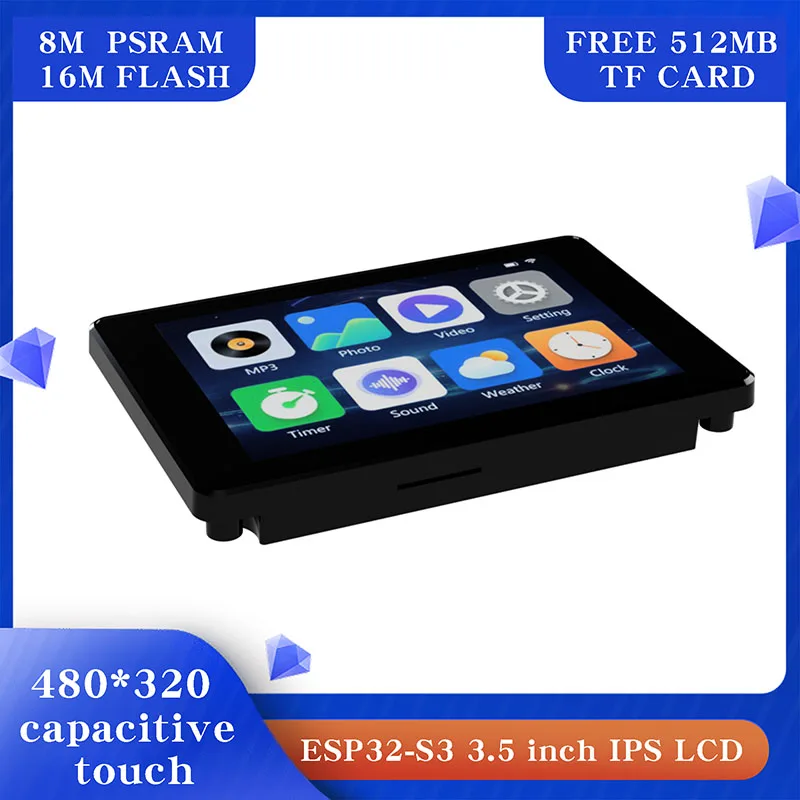 ESP32-S3 3.5인치 용량성 터치 IPS 모듈 8M PSRAM 16M 플래시 Arduino LVGL 개발 320*480