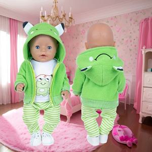 36-45 cm 인형 복장 17 인치 인형 아기 태어난 인형 귀여운 점퍼 Rompers 정장 + 신발 인형에 따뜻한 옷 아기 크리스마스 선물