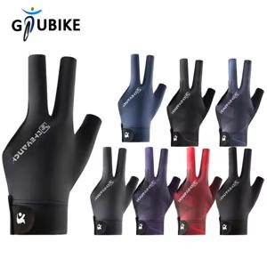 GTUBIKE 1PC 당구 장갑 왼손 세 손가락 스누커 당구 장갑 미끄럼 방지 스티커 탄력 당구 훈련 장갑