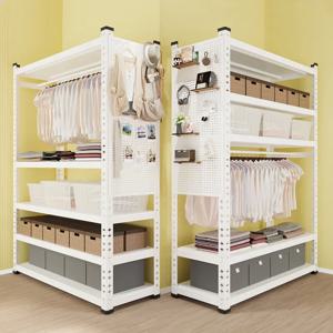 선반 행거 옷걸이 옷장 오픈형 옷장 다층 선반 홀보드 바닥 선반