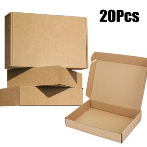 20Pcs 엑스트라 하드 브라운 판지 포장 웨딩 파티 작은 선물 초콜릿 캔디 이벤트 크래프트 포장 상자 15x15x5cm