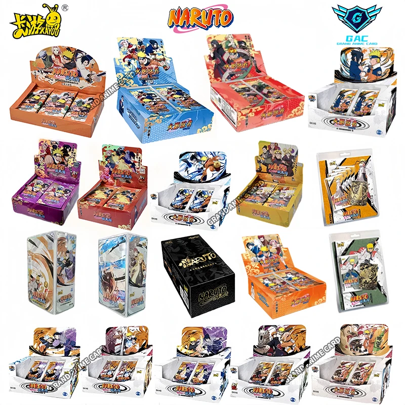 카유 정품 나루토 카드 T2W9 T4W8 부스터 박스 애니메이션 TCG 레어 SE BP CR MR 닌자 월드 파이트 챕터 컬렉션 키즈 토이 선물