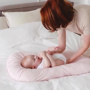 부드러운 휴대용 유아 둥지 잠자는 어린이 침대 여행 침대 아기 요람 신생아 자궁 생체 공학 아기 침대 요람 범퍼