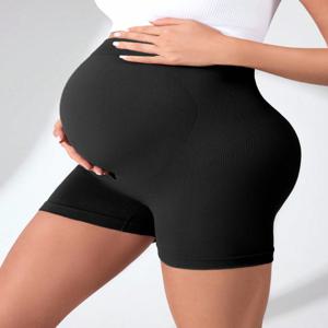 출산 레깅스 짧은 하이 웨이스트 스포츠 엉덩이 옷 임산부 요가 피트니스 스포츠 의류 슬림 패션 반바지 옷