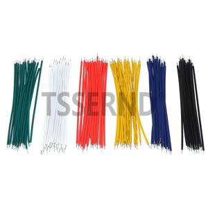 120개/세트 24AWG 주석 도금 브레드보드 PCB 납땜 케이블 1007-24AWG 커넥터 와이어 24AWG 8cm 플라이 점퍼 와이어 주석 도체 와이어