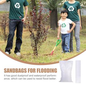 16개입 방수형 헤비듀티 홍수 방지용 모래주머니, 차고 및 가정용, 폭풍 보호용, 빈 모래주머니