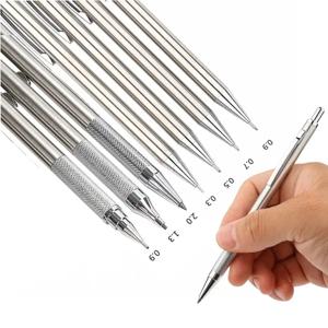 풀 메탈 샤프 펜슬 세트 0.3 0.5 0.7 0.9 1.3 리드가있는 2.0mm HB 자동 연필, 아트 드로잉 쓰기 Sketchin 용