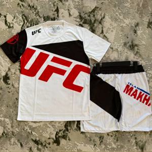 UFC 이슬람 마카체프 파이팅 나이트 복싱 반팔 반바지 남성 여성 MMA 오버사이즈 팔각형 케이지 파이팅 트레이닝 세트