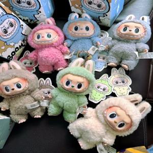 몬스터즈 라부부 흥미로운 마카롱 블라인드 박스 - POPMART 비닐 플러시 펜던트, 서프라이즈 언박싱, 완벽한 생일 선물