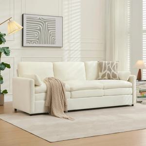 89인치 클라우드 소파(베개 포함), 포켓 스프링 시트, 편안한 3인용 플러시 폼 쿠션