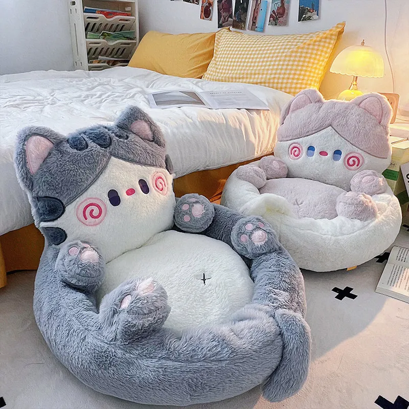 어린이 소파 유아용 소파 침대 어린이용 소파 겸용 플러시 암체어 탈부착 가능한 세탁 가능한 커버 유아방 놀이방 회색 검정 흰색