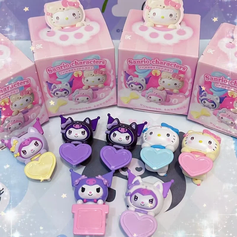 가디언 미오우 그룹 시리즈 미니 모글리 블라인드 박스 헬로키티 폰 스티커 데스크탑 오피스 장식 귀여운 도매 장난감 선물
