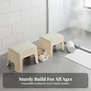 쿠션 처리된 스텝 스툴 부드러운 쿠션 처리된 상단 직사각형 쿠션 처리된 발판 어린이를 위한 다용도 다기능