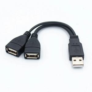 1 남성 플러그 2 여성 소켓 USB 2.0 연장선 데이터 케이블 전원 어댑터 변환기 분배기 USB 2.0 케이블 15/30cm