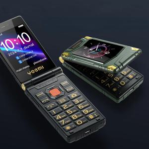 2G 야외용 접이식 시니어폰, 강력한 배터리, 두 개의 큰 디스플레이, 듀얼심, 큰 버튼, SOS 버튼, 속도 다이얼, 큰 소리