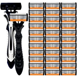 레이저 클래식 6겹 안전 면도기 남성용 면도 및 여성용 제모 면도날 수동 면도기