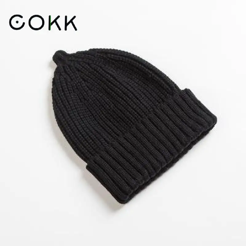 요리 귀여운 모자, 여성용 가을/겨울용 비니 니트 모자, 여성용 소녀 보닛, 두꺼운 따뜻한 비니 모자, 여성 디자인 뉴 고로