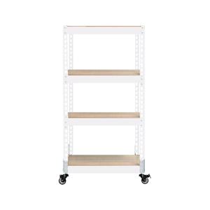 철제 조립식 강화 대형바퀴 이동식선반 4단 700 x 400 x 1350