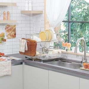 [CJ단독]아이넥스 클린엣지 스마트 3단 확장형 식기건조대 세트